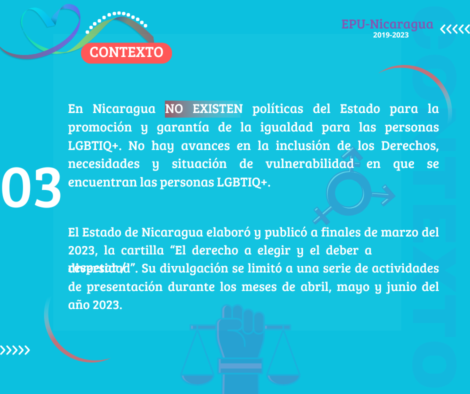 imagen alusiva a los derechos de las personas LGBTIQ+ en Nicaragua